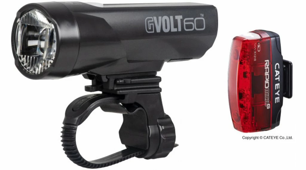 Cat Eye CatEye GVolt60/Rapid Micro G Set D'éclairage 3 Cat Eye CatEye GVolt60/Rapid Micro G Set D'éclairage